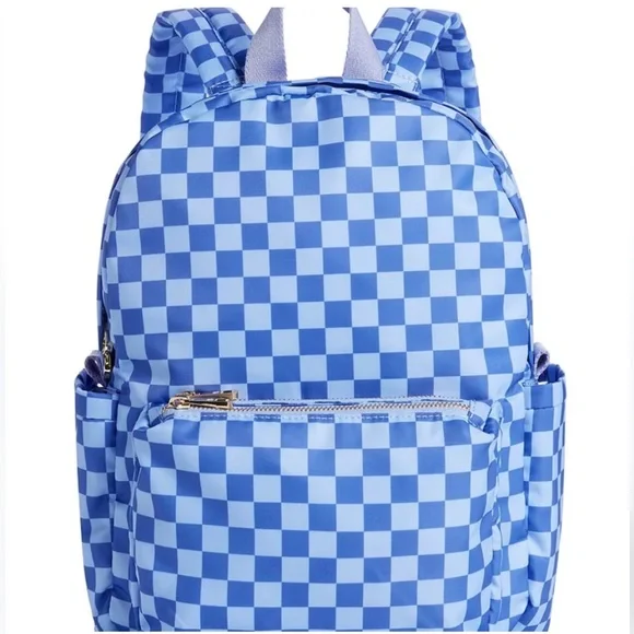New State Lorimer Lilac and Purple Checkered Mini Backpack NWT
